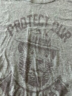 Smokey Bear Tailgate Graphic T-Shirt Men's Medium Heather Gray